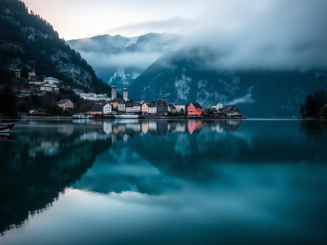 Hallstatt, o cabană pe oglinda lacului