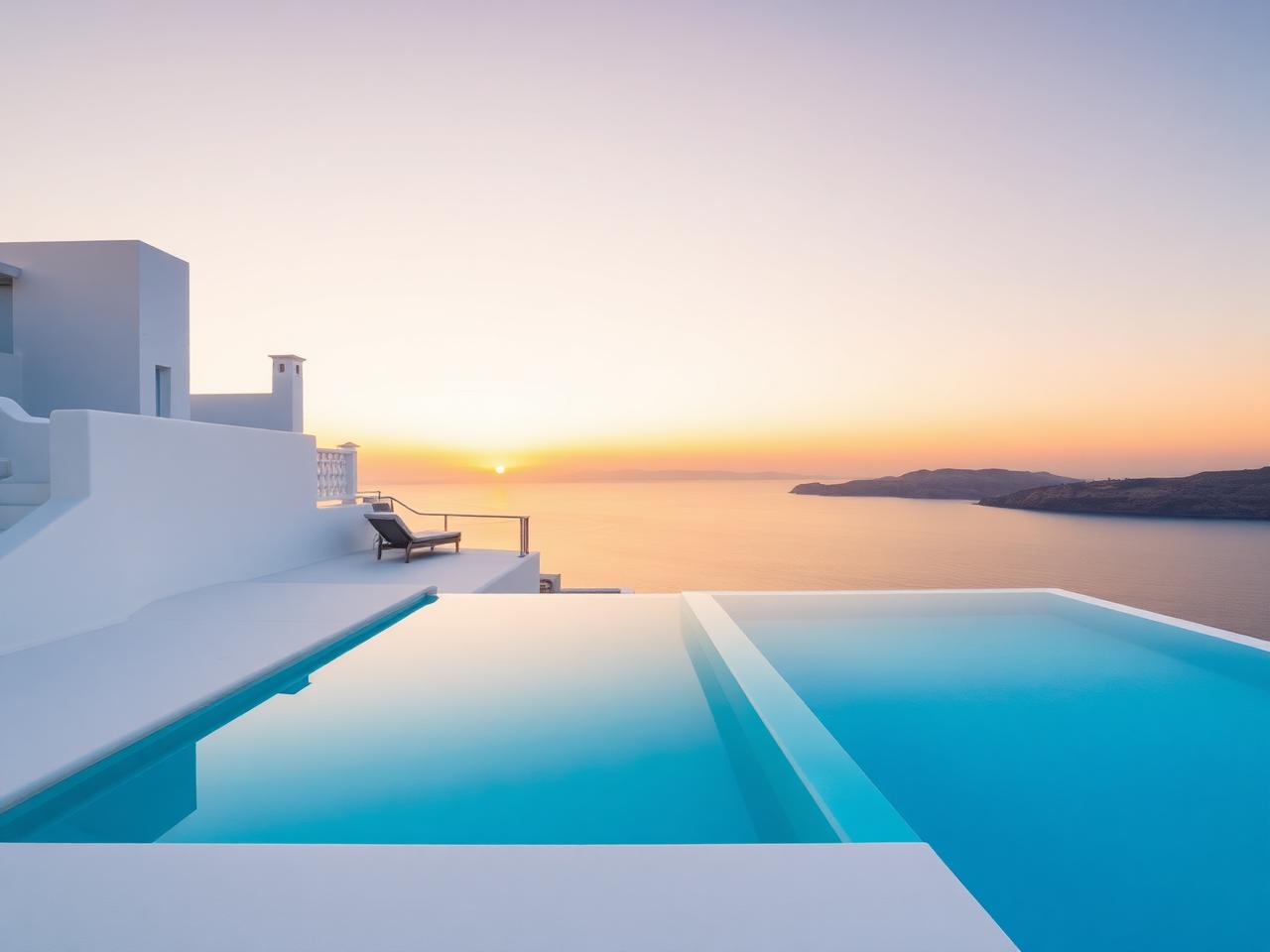Mykonos, o vilă cu piscină infinity peste Egee